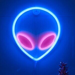 1 Pieza Luz De Neón Led Para Decoración De Pared Con Forma De Alienígena